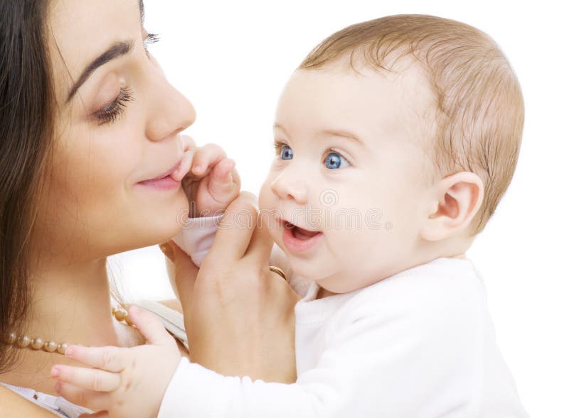 Baby and mama stock image. Image of looking, baby, child 6348067