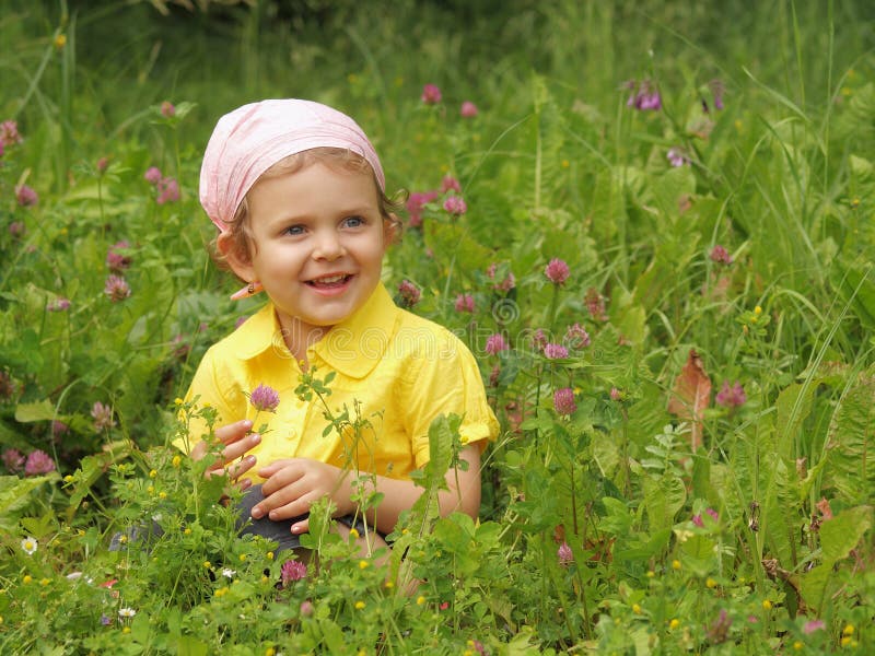 Baby on meadow