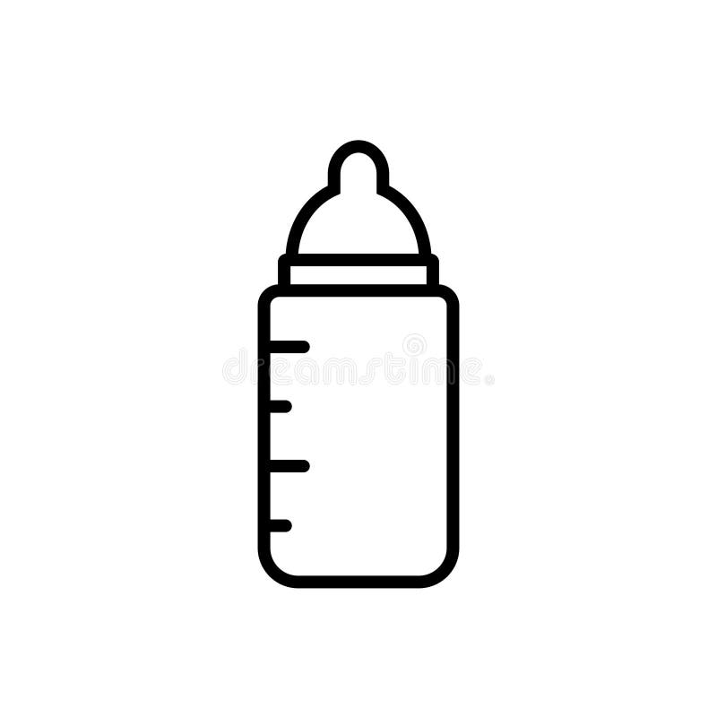 Download Baby Milk Bottle Outline Icon Stock Vector - Illustration ...