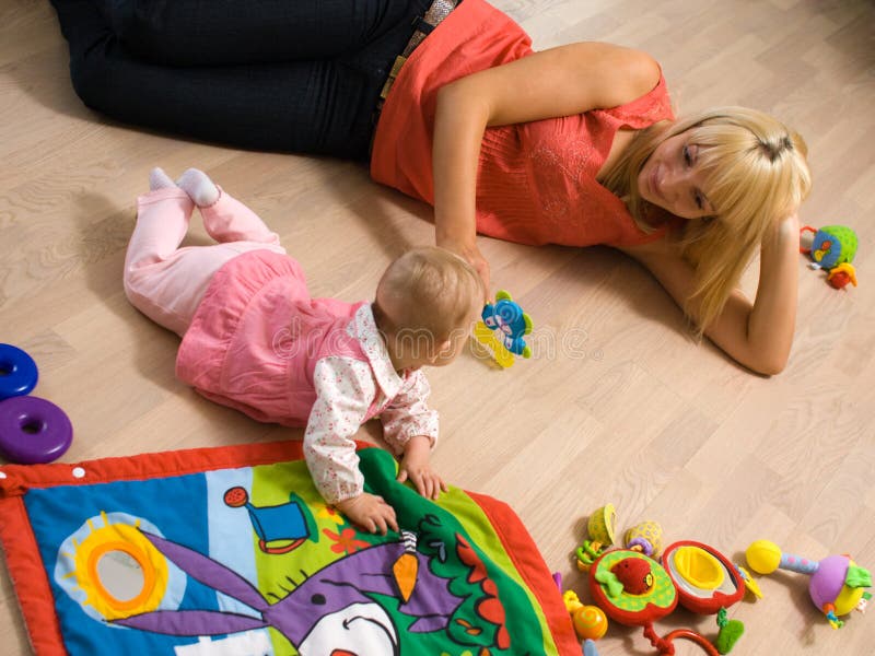 Baby with mom