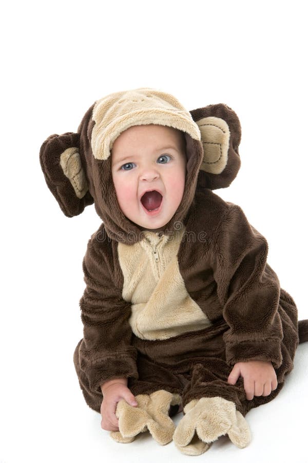 Baby in monkey costume