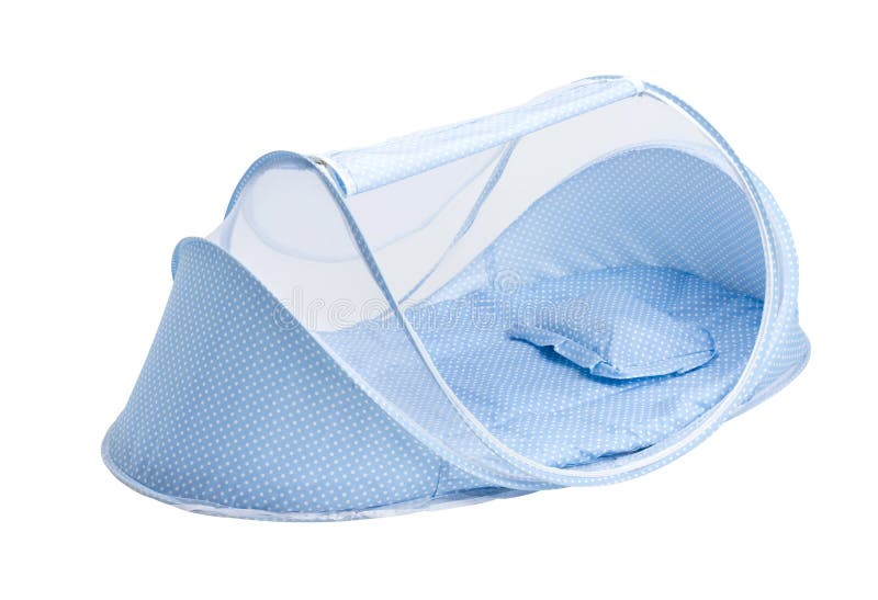 Baby Mosquito Net With Pad And Pillow Stock Photo Image Of Relax Crib