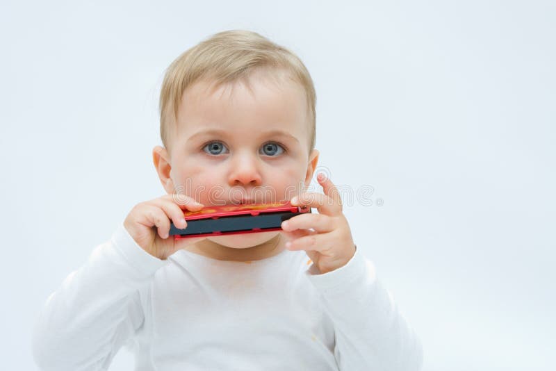 Baby and music stock photo Baby and music stock photo