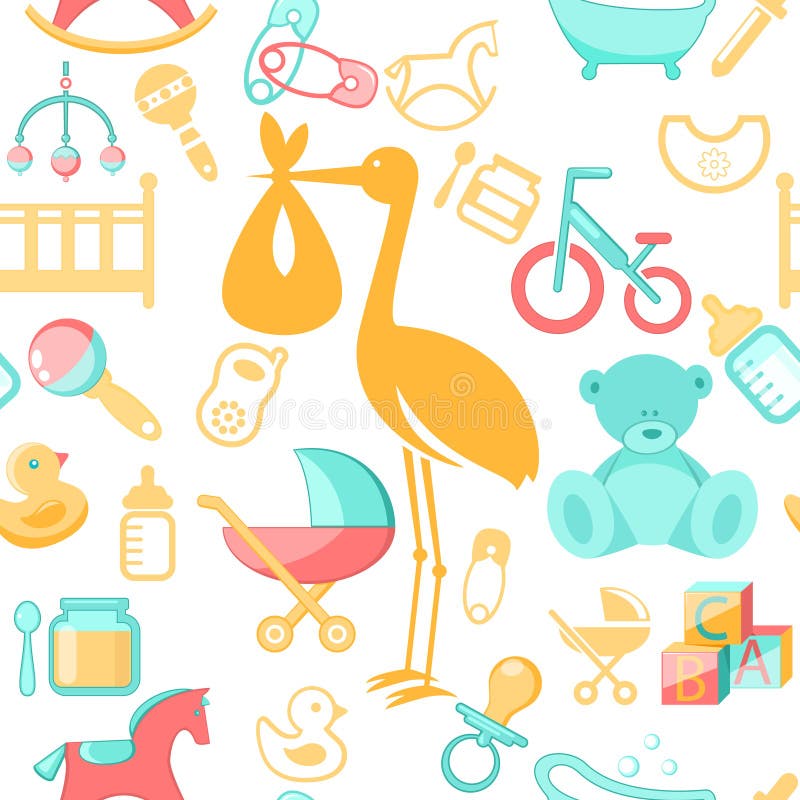 Newborn accessories stock vector. Illustration of symbol 3654623