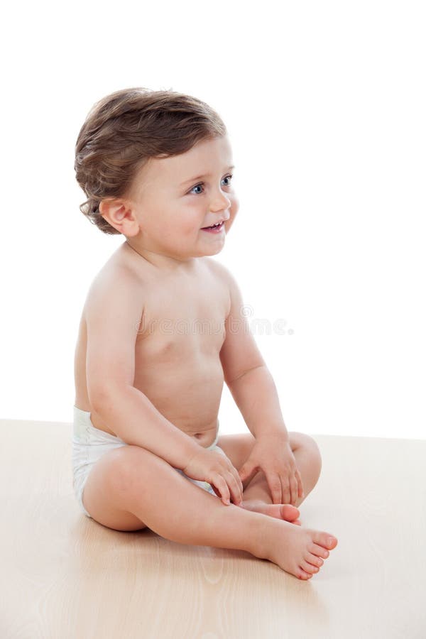 Baby With One Years Old Doing Funny Gestures Stock Image 