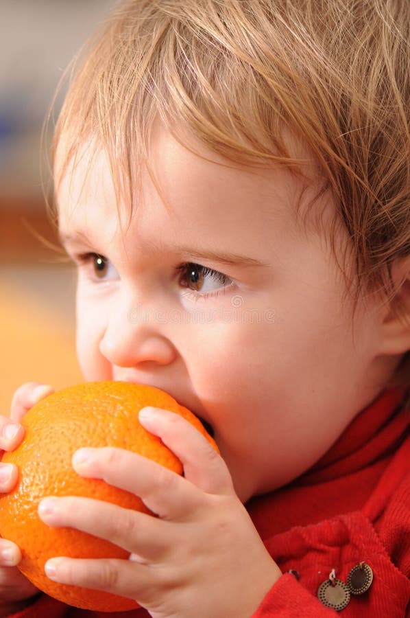 Children Squeeze Out Orange Juice Stock Image Image of vitamins