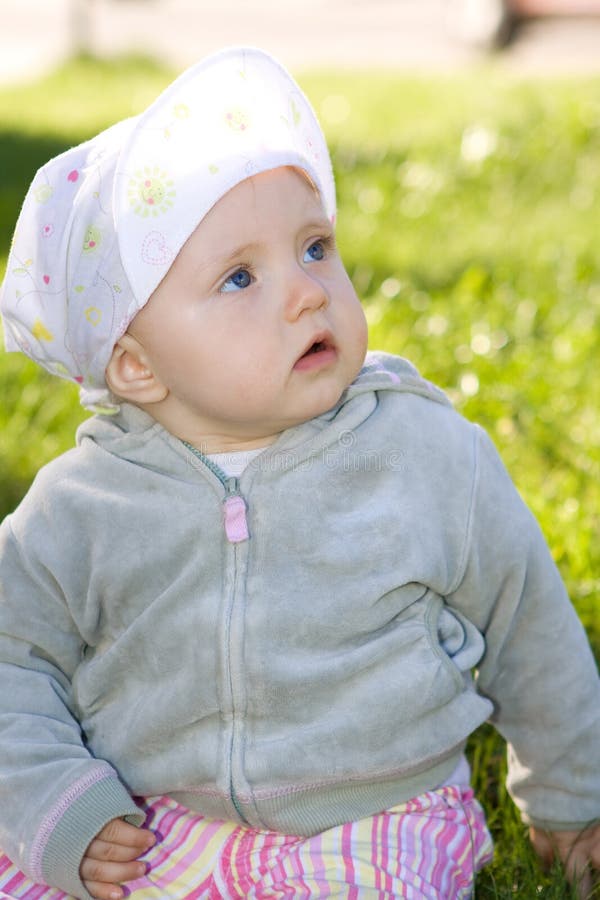 Baby outdoor royalty free stock photos