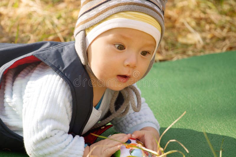 Baby Outdoors stock image. Image of caucasian, nice, parenthood 38194023