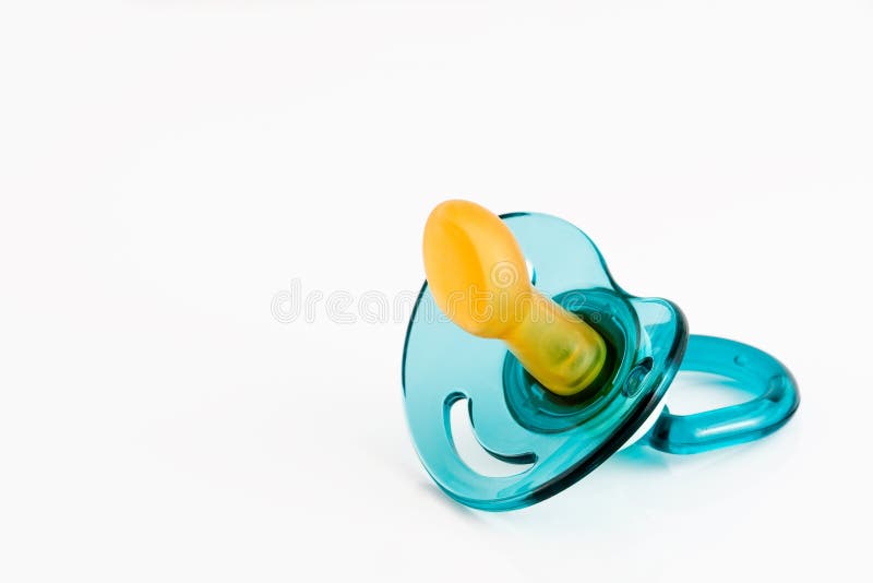 Pacifier baby blue on a white background. Pacifier baby blue on a white background