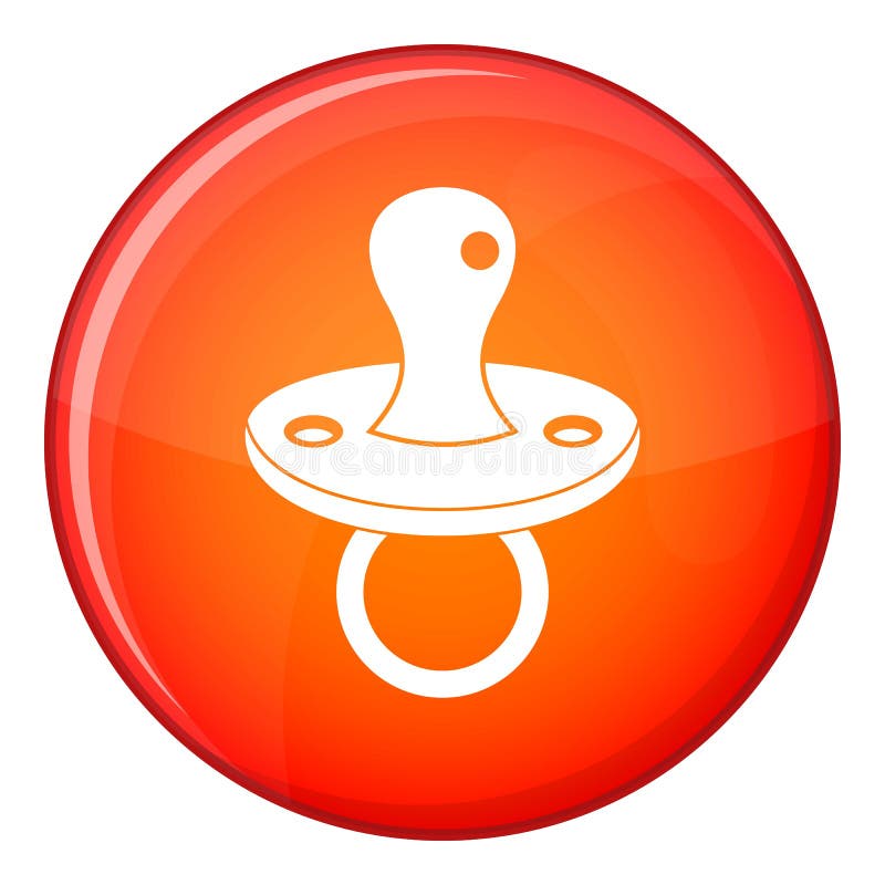 Baby Pacifier Icon, Flat Style Stock Vector - Illustration ...