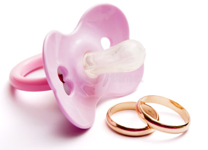 Baby Pacifier and Wedding Rings, Conceptual Stock Image Image of celebration, holiday 5309321