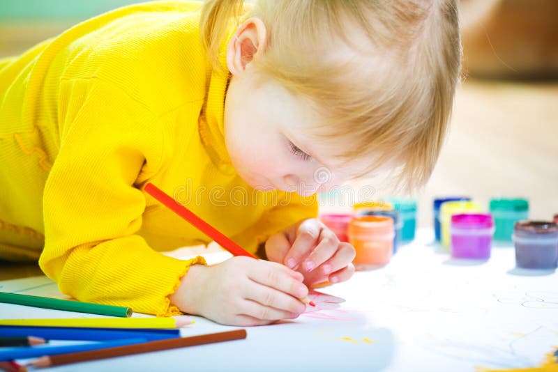 Baby paint stock photo. Image of infant, beauty, multicolored 5144116