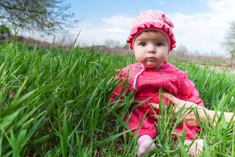 Baby in a pink dress