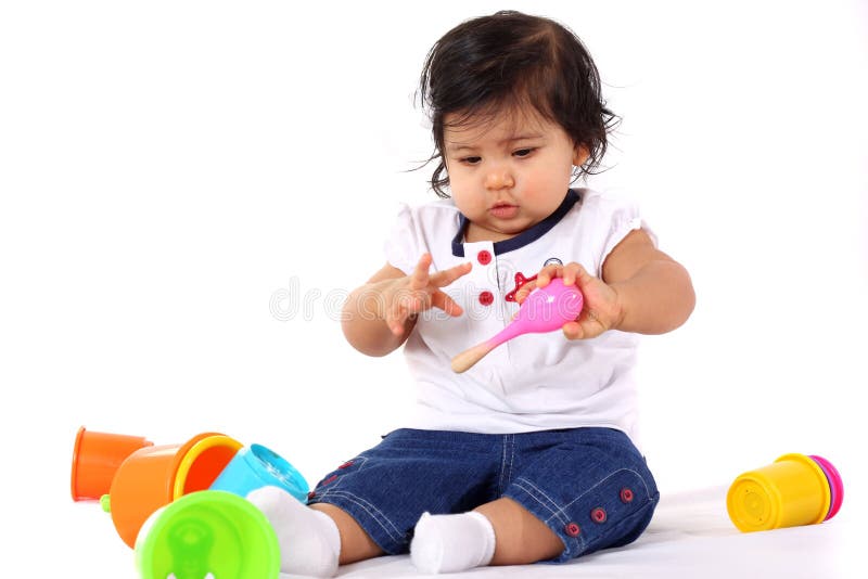 Baby playing stock image. Image of playing, infant, toddler 10129373