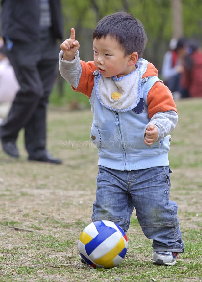 Baby Playing Football Stock Photography Image 24886802