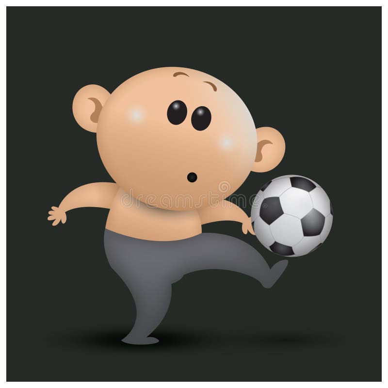 Babies football stock vector. Illustration of outline 24755584