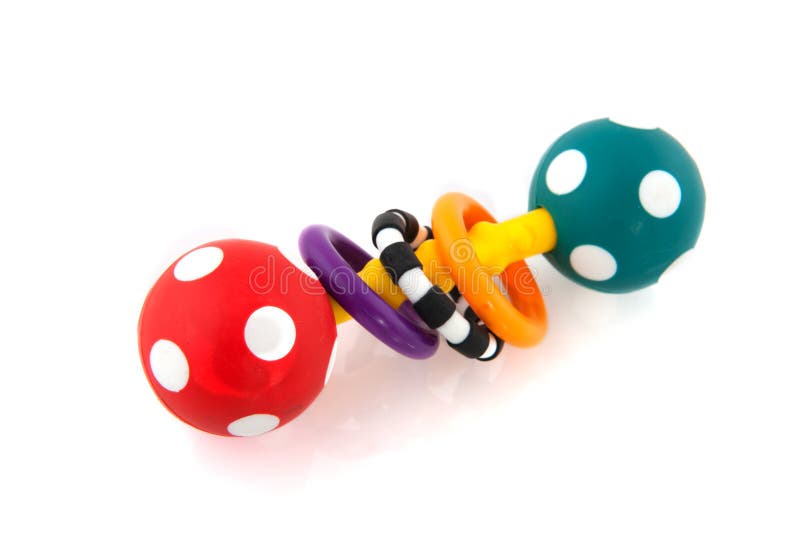 Baby rattle. stock image. Image of playing, color, polyester 36220975