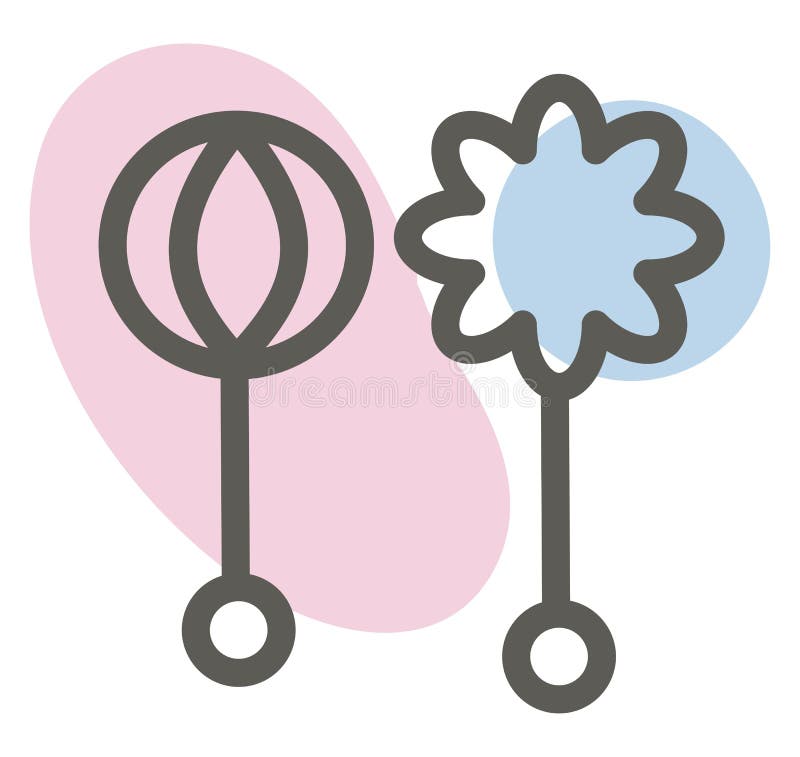Baby rattles, icon royalty free illustration