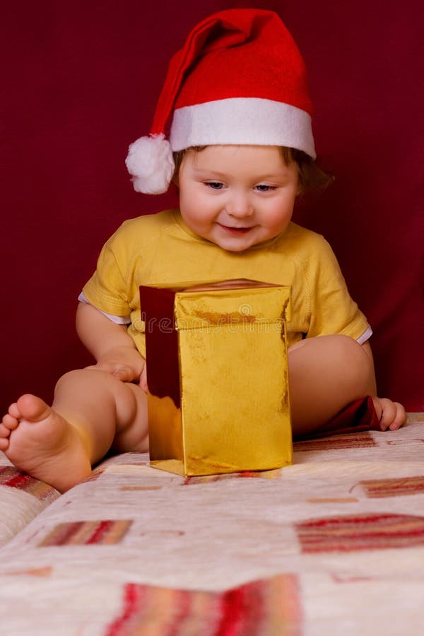Baby in red hat royalty free stock images Baby in red hat royalty free stock images