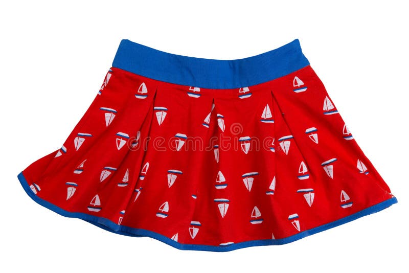 Baby red skirt. Isolate stock image. Image of child, fashion 96343727