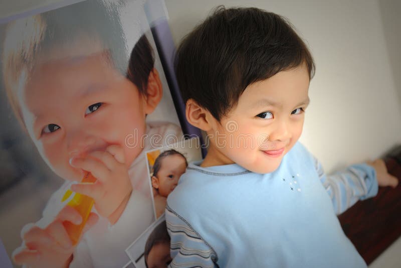 Baby reflection stock image. Image of asia, sweet, sitting 22521443