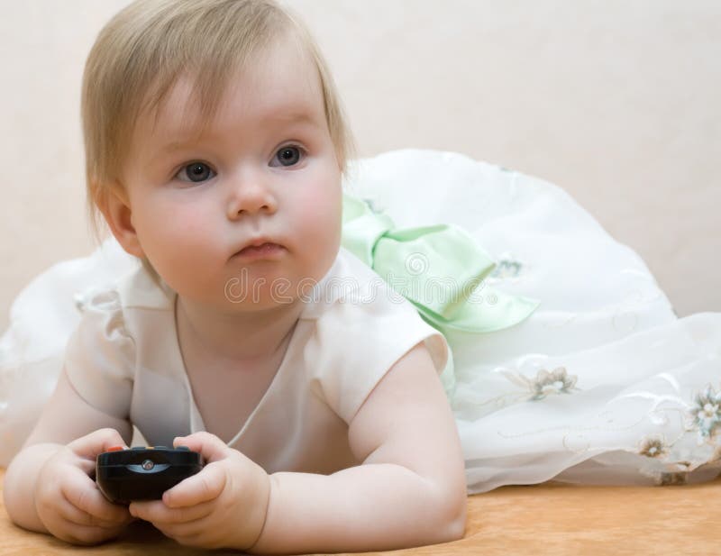 Baby with remote control