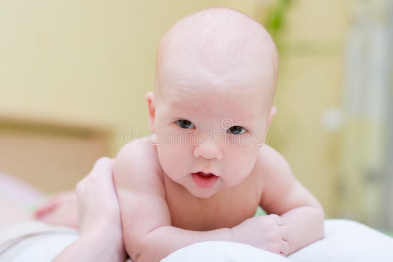 Baby Resting on Mother S Chest Stock Image Image of acute, kids 4264409