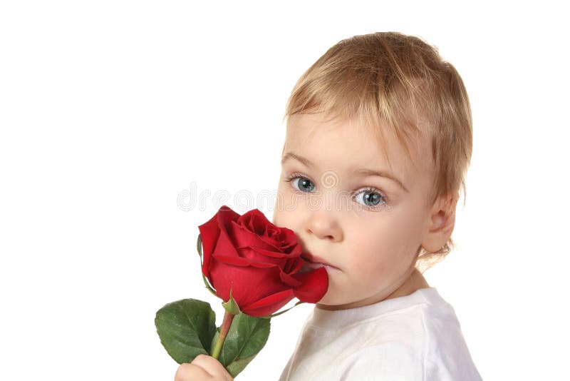 Baby with rose