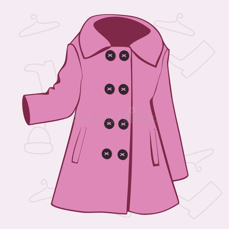 Baby roze laag met zwarte knopen op een gevoelige achtergrond vector illustratie Baby roze laag met zwarte knopen op een gevoelige achtergrond vector illustratie