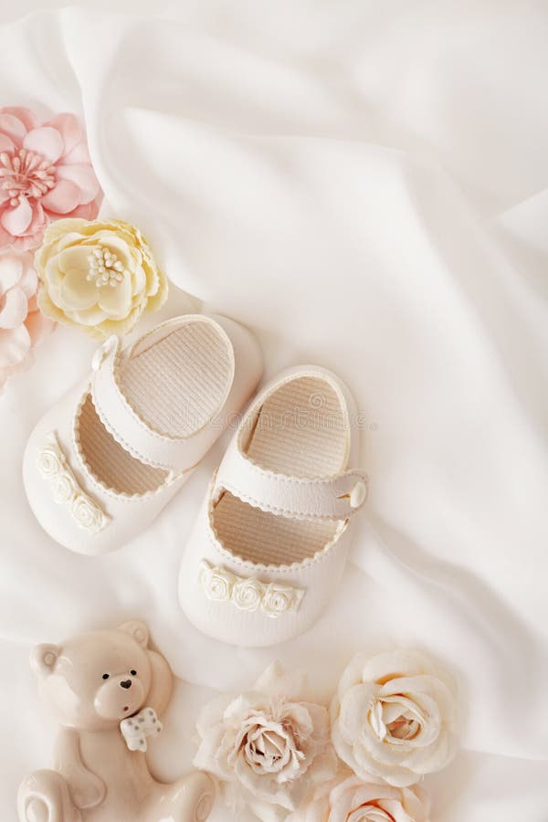 Baby shoes stock images
