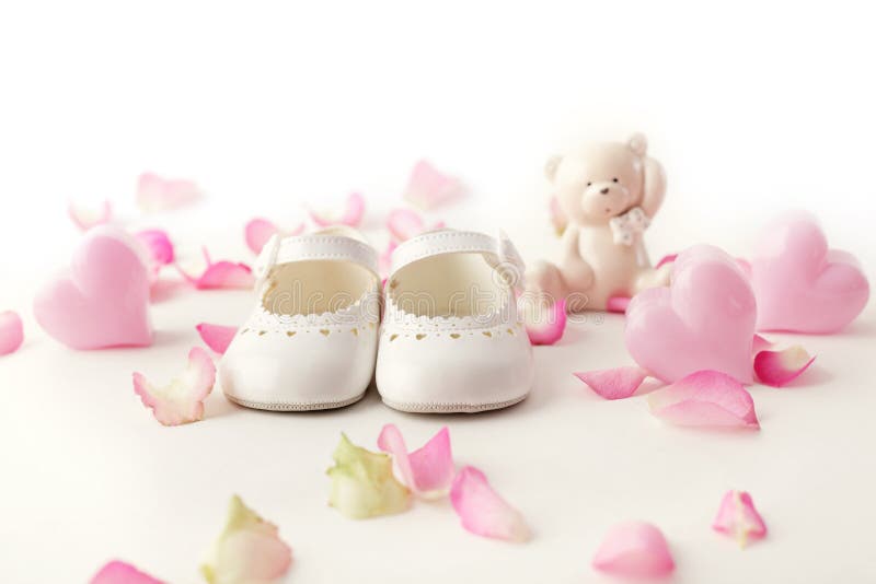 Baby shoes stock photos