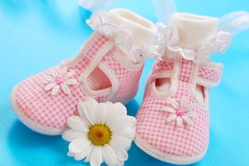 Baby shoes for girl royalty free stock images
