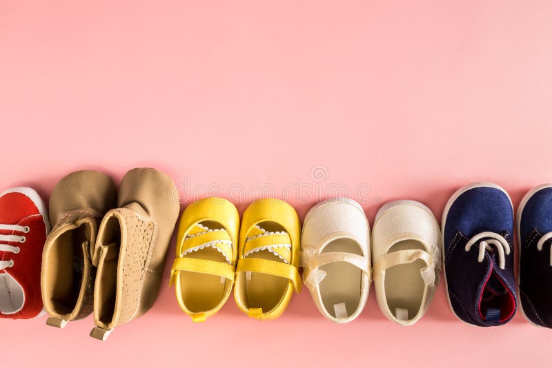 Pink baby shoes stock photo. Image of vertical, teddy 13970430