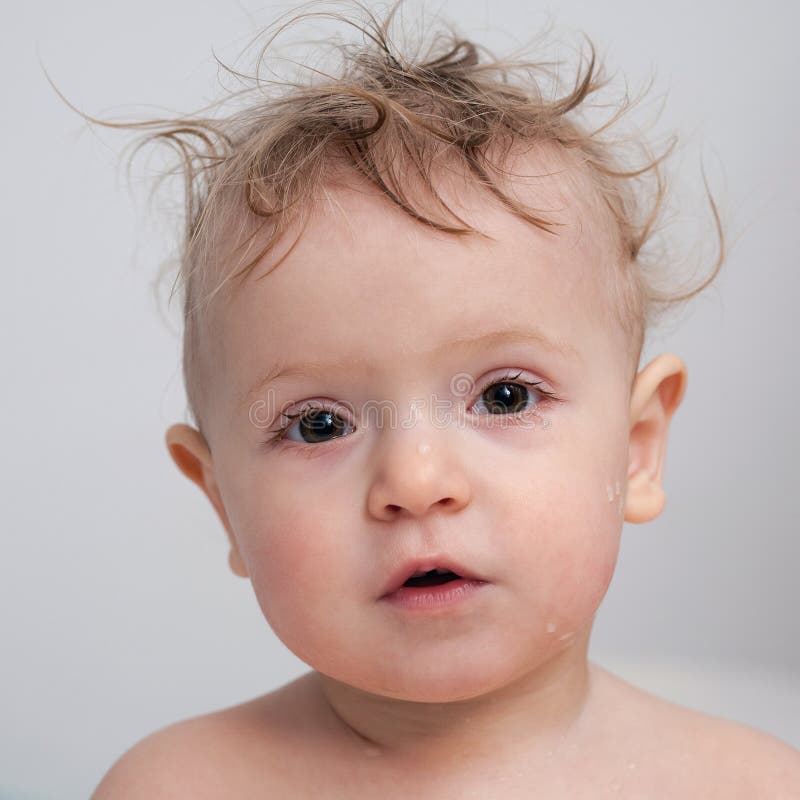 Baby after shower stock image. Image of baby, shower 26517323