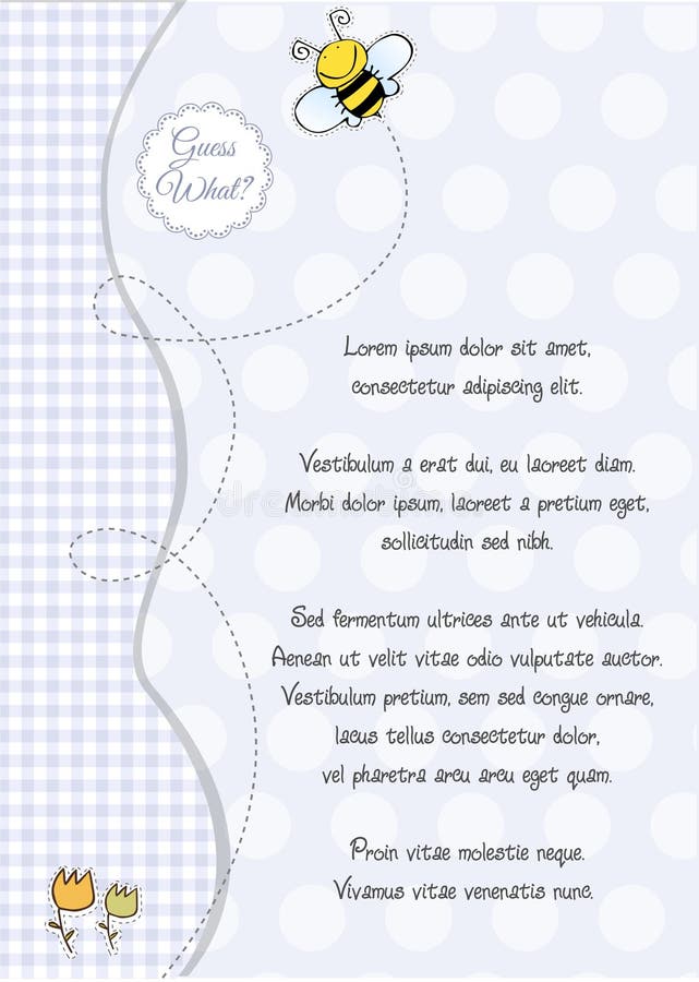 Baby shower and announcement card