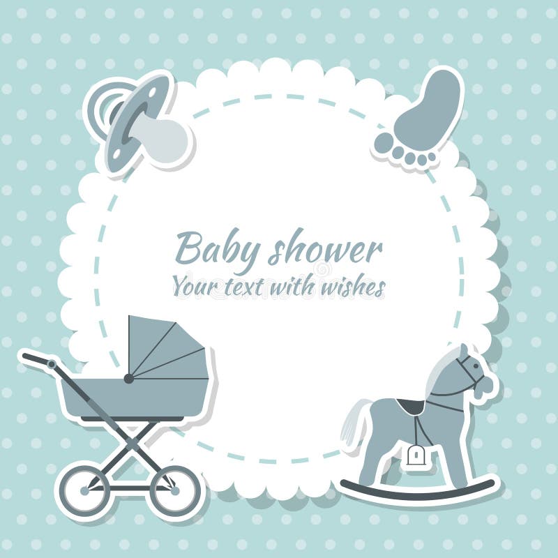 Baby shower boy stock vector. Illustration of announcement - 70427020