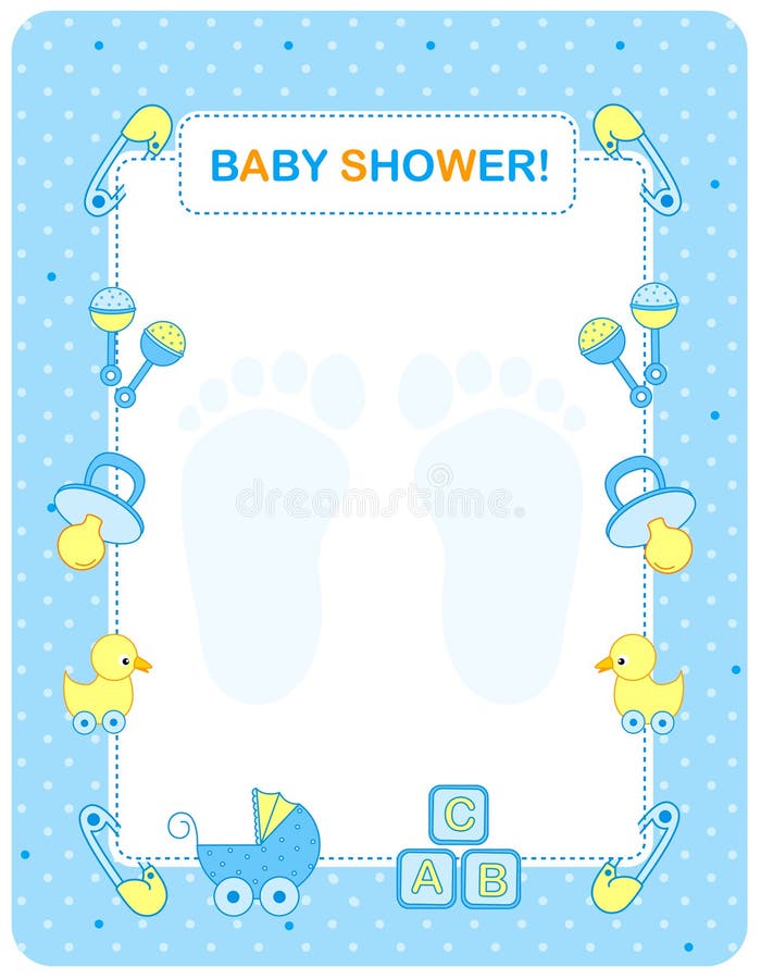 Baby shower card for boys