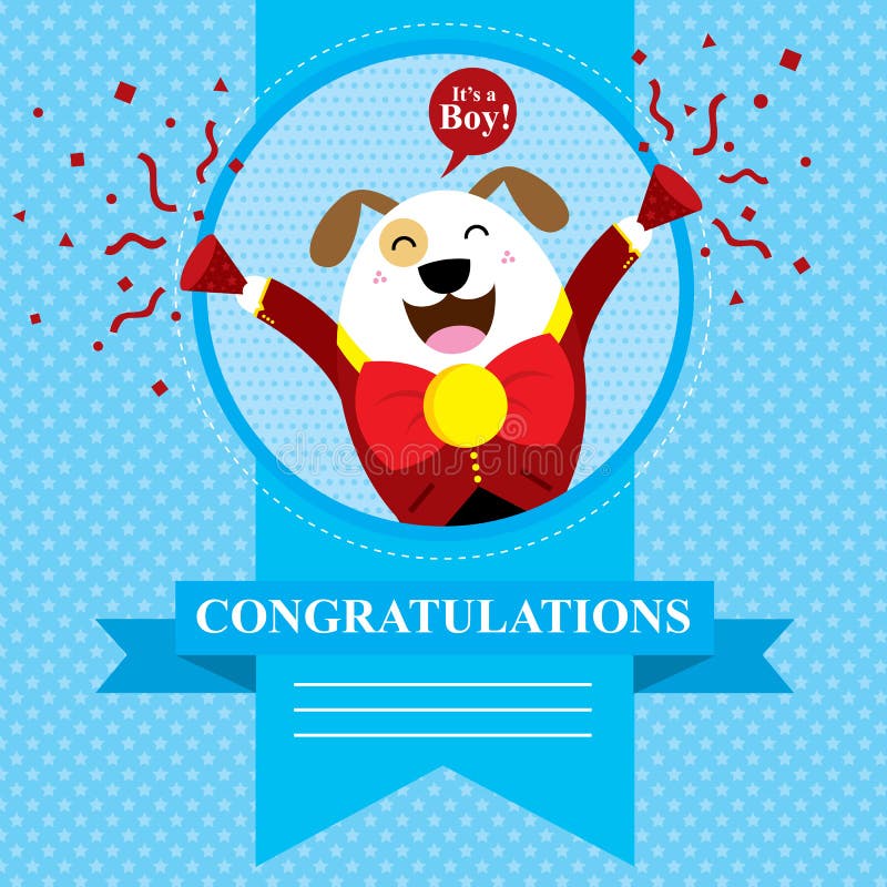 Baby Shower Dog stock vector. Illustration of card, invite 36033982