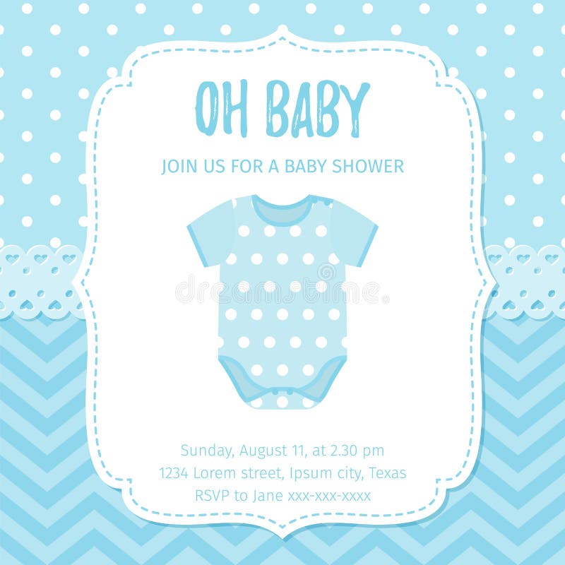 Onesies Baby Shower Invitations Template from thumbs.dreamstime.com