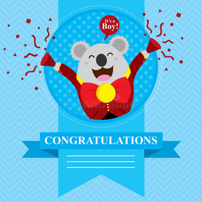 Baby Shower Koala. This is baby shower greetings. Vector format stock illustration Baby Shower Koala. This is baby shower greetings. Vector format stock illustration