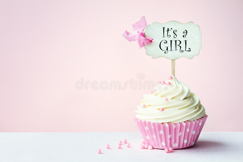 Baby showermuffin royaltyfria foton