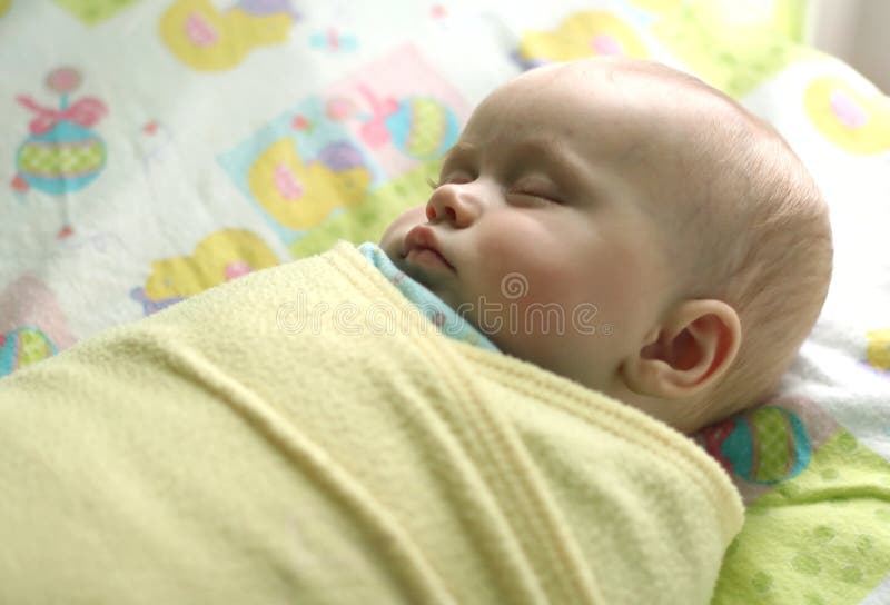 Baby sleeping stock images