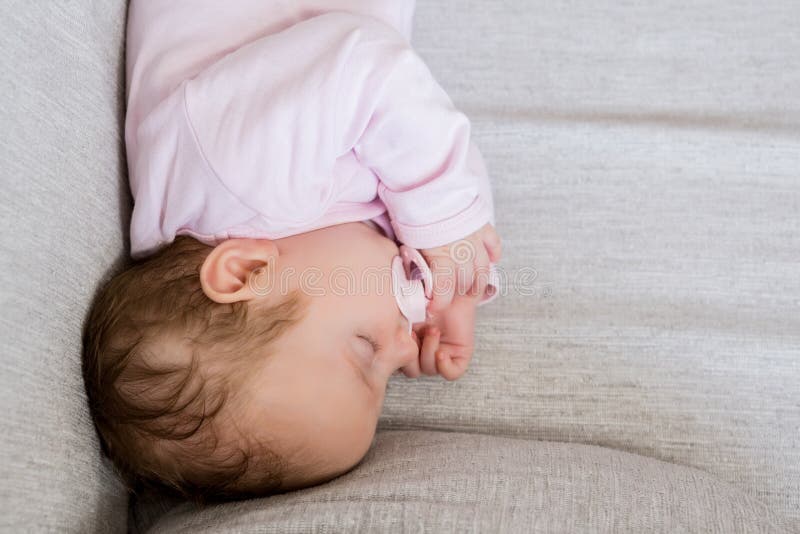 Baby Sleeping with Dummy in Mouth Stock Image Image of life, abode