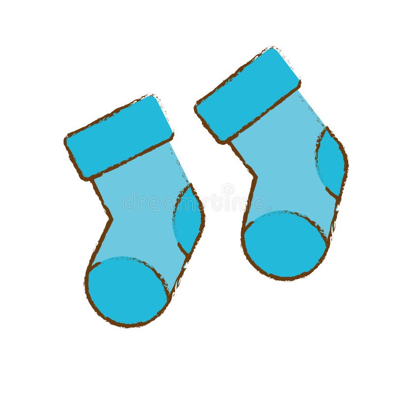Baby socks icon stock vector. Illustration of isolated - 83952429