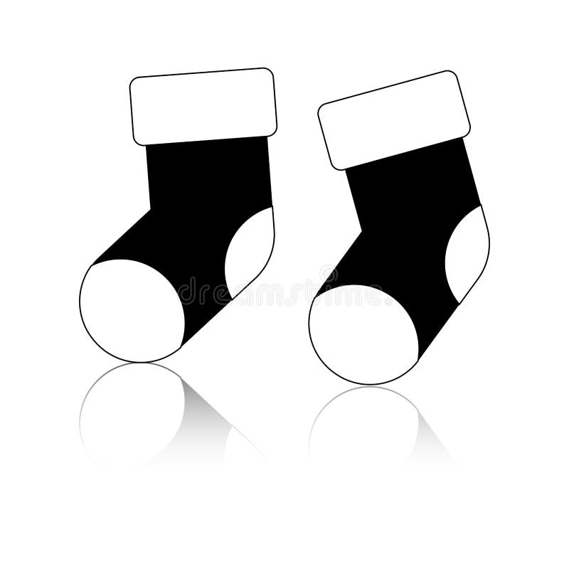 Pair Of Small Baby Socks Vector Icon Stock Vector - Illustration of ...