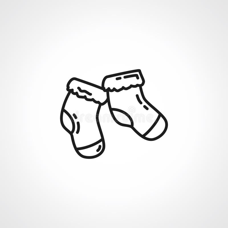 Baby Socks Line Icon - IconBunny