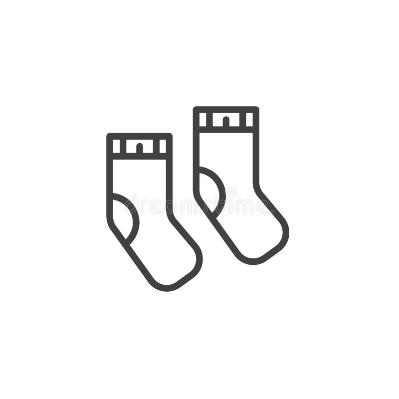 Baby socks sketch icon Royalty Free Vector Image