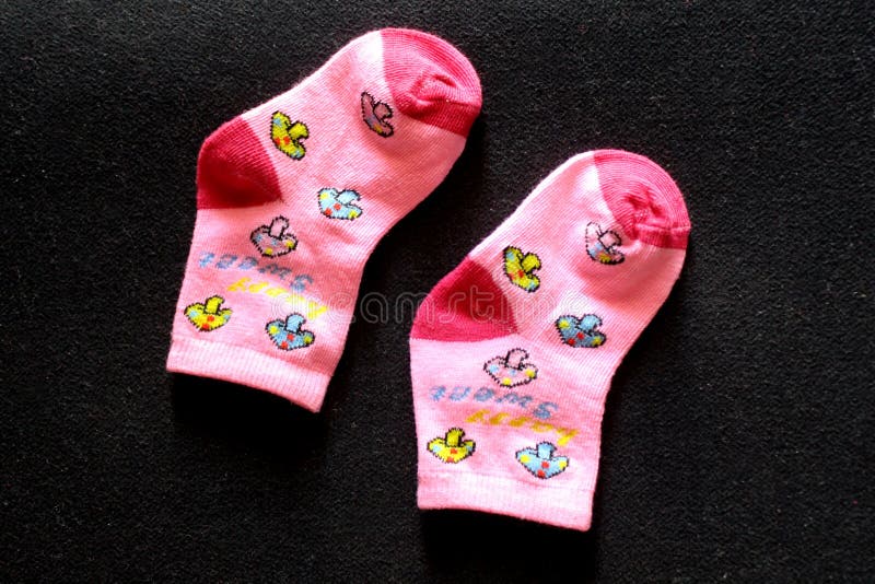 Baby Socks, Pair of Cute Baby Socks Stock Photo Image of booties