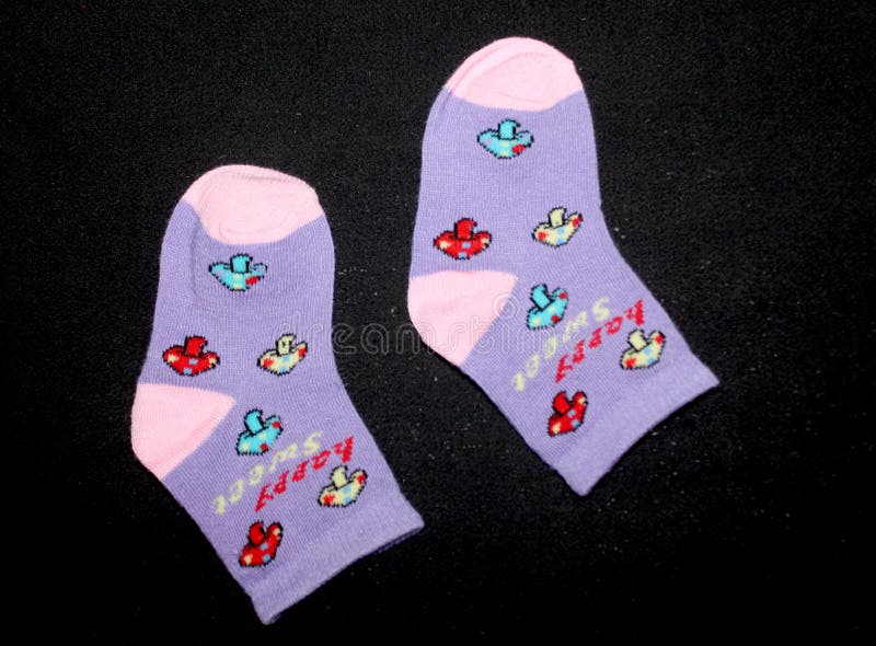 Baby Socks, Pair of Cute Baby Socks Stock Photo Image of booties