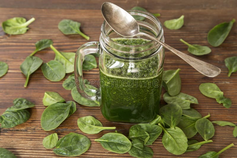 Baby spinach smoothy stock photo. Image of herb, drink 146753528